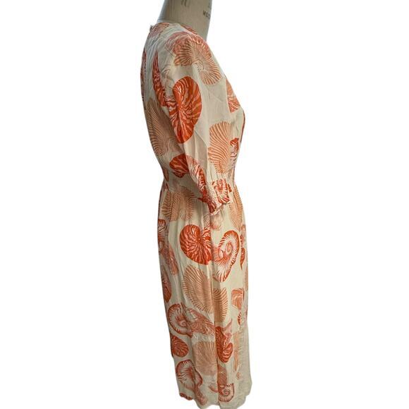 Baum Und Pferdgarten Dress Size 40 Womens Size L Shell Print Aleela Lace Trimmed - Picture 7 of 9